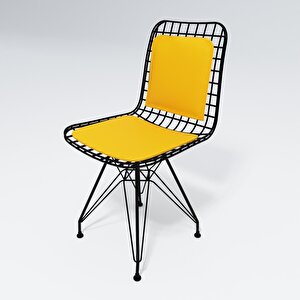 Knsz Kafes Tel Sandalyesi 4 Lü Mazlum Syhsrı Sırt Minderli Ofis Cafe Bahçe Mutfak