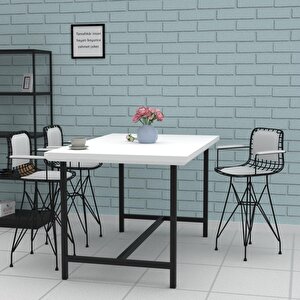 Knsz Ufak Boy Tel Bar Sandalyesi 1 Li Uslu Syhbyz Kolçaklı Sırt Minderli 55 Cm Oturma Yüksekliği Mutfak Bahçe Cafe Ofis