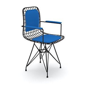Knsz Kafes Tel Sandalyesi 1 Li Mazlum Syhmvi Kolçaklı Sırt Minderli Ofis Cafe Bahçe Mutfak