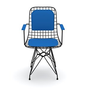 Knsz Kafes Tel Sandalyesi 1 Li Mazlum Syhmvi Kolçaklı Sırt Minderli Ofis Cafe Bahçe Mutfak