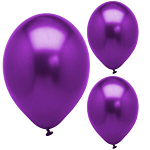 Balon Standlı, 7 Adet - Metalik Pembe Ve Mor Balon