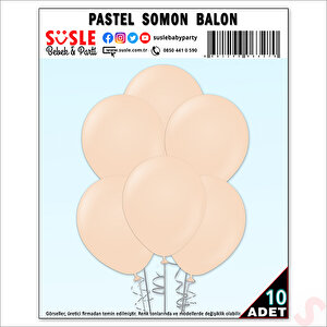 Somon Pastel Balon, 30cm X 10 Adet