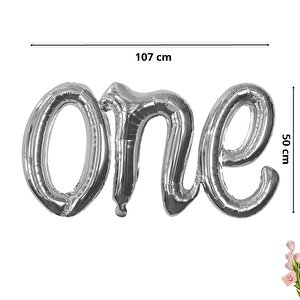 One Folyo Balon, 107 Cm X 50 Cm - Gümüş