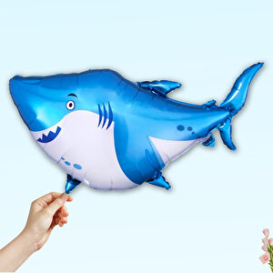 Köpek Balığı Folyo Balon - 90 Cm X 50 Cm