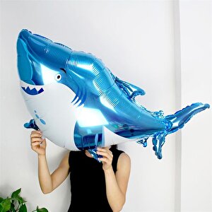 Köpek Balığı Folyo Balon - 90 Cm X 50 Cm