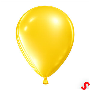 Metalik Parlak Balon, 30 Cm X 10 Adet - Sarı