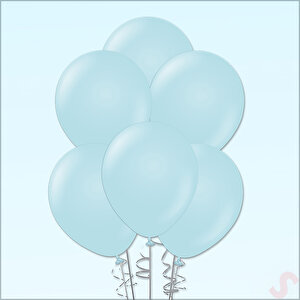 Mavi Pastel Balon, 30cm X 10 Adet