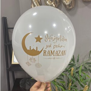 Hoşgeldin Ya Şehri Ramazan 30cm Balon - 8 Adet