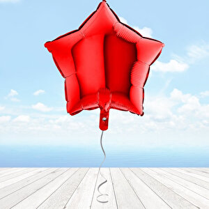 Yıldız Folyo Balon, 45 Cm - Kırmızı