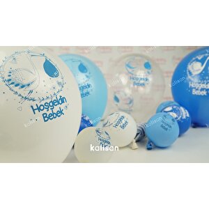 Hoşgeldin Bebek Balon, 30cm X 8 Adet - Mavi