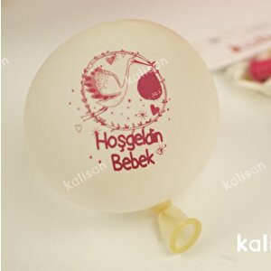 Hoşgeldin Bebek Balon, 30cm X 8 Adet - Pembe