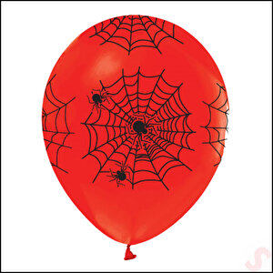 Spiderman Örümcek Balon, 30cm X 6 Adet