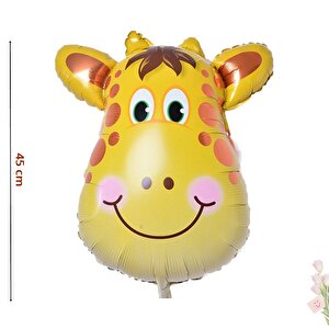 Safari Sevimli Hayvanlar Folyo Balon, 45 Cm - Zürafa