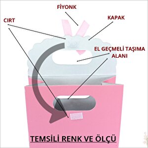 El Geçmeli Kraft Karton Çanta 26 X 19 X 9 Cm - 1 Adet