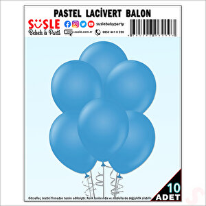 Lacivert Pastel Balon, 30cm X 10 Adet