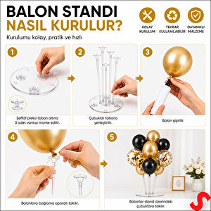 Balon Standı, 7 Çubuklu - 70 Cm (balonlar Hariç)