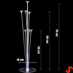 Balon Standı, 7 Çubuklu - 70 Cm (balonlar Hariç)