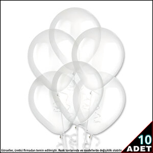 Şeffaf Balon, 30cm X 10 Adet