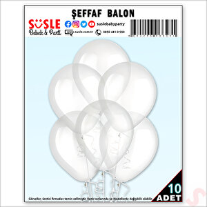 Şeffaf Balon, 30cm X 10 Adet