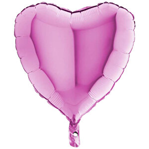 Kalp Folyo Balon, 45 Cm - Fuşya