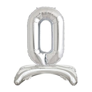 One Ayaklı Folyo Balon, 65 Cm - Gümüş