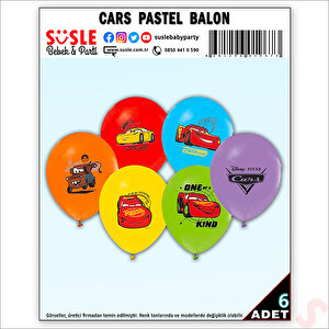 Cars Balon, 30 Cm X 6 Adet