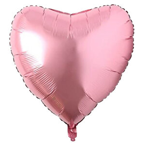 Kalp Folyo Balon, 45 Cm - Pembe