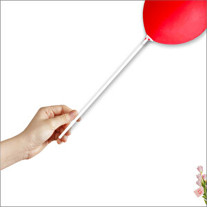 Balon Çubuğu Ve Takma Aparatı, Balon Hariç - 10 Set
