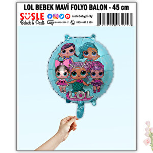 Lol Bebek 45cm Folyo Balon - Mavi