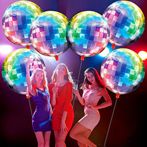 Disko Topu Folyo Balon, 50 Cm - Rainbow