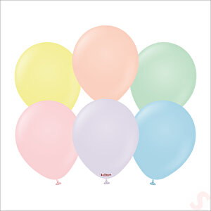 Makaron Çok Renkli Balon, 30cm X 10 Adet
