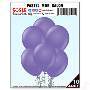 Mor Pastel Balon, 30cm X 10 Adet
