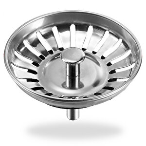 Çöpmak Mutfak Lavabo Sifon Delik Gider Metal Tıpa Süzgeci 8cm