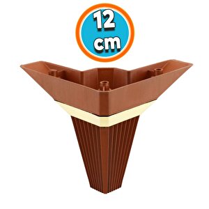 Mobilya Kanepe Çekyat Sehpa Tv Ünitesi Koltuk Ayağı Baza Ayak Köşe 12 Cm Ceviz Altın