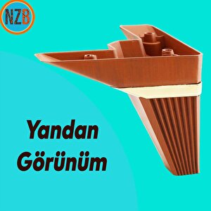 Mobilya Kanepe Çekyat Sehpa Tv Ünitesi Koltuk Ayağı Baza Ayak Köşe 12 Cm Ceviz Altın