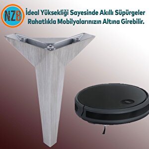 Mobilya Kanepe Çekyat Sehpa Tv Ünitesi Baza Koltuk Ayağı Çekyat Renk Saten Eskitme 12 Cm Ayak