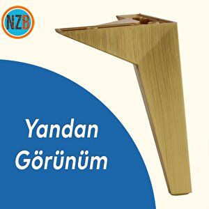 Mobilya Kanepe Çekyat Sehpa Tv Ünitesi Baza Koltuk Ayağı Çekyat Renk Sarı Altın Eskitme 12 Cm Ayak
