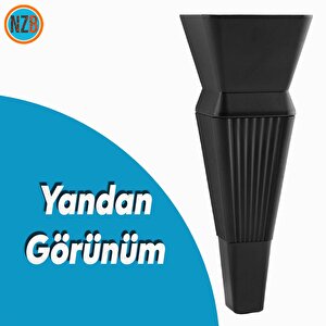 Mobilya Oturma Grubu Kanepe Sehpa Tv Ünitesi Koltuk Ayağı 16 Cm Siyah Baza Ayak