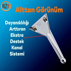 Mobilya Kanepe Sehpa Tv Ünitesi Çekyat Koltuk Ayağı 20 Cm Krom Baza Ayak