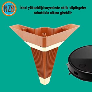 Mobilya Kanepe Çekyat Sehpa Tv Ünitesi Koltuk Ayağı Baza Ayak Köşe 14 Cm Ceviz Altın