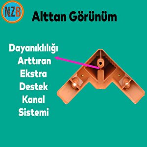 Mobilya Kanepe Çekyat Sehpa Tv Ünitesi Koltuk Ayağı Baza Ayak Köşe 14 Cm Ceviz Altın