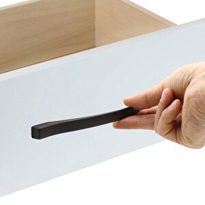 Çekmece Mutfak Dolap Kapak Kulpu Kulbu 224-256 Mm Mat Siyah Metal Kulp