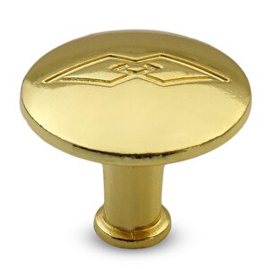 Baklavalı Düğme Çekmece Dolap Kapak Kulpu Kulbu Gold Metal Kulp
