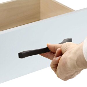 Çekmece Mutfak Dolap Kapak Kulpu Kulbu 160-192 Mm Mat Siyah Metal Kulp
