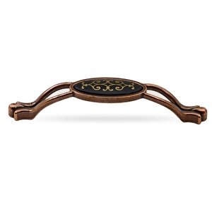 Çekmece Dolap Kapak Kulpu Kulbu 128 Mm Antik Bakır Metal Kulp
