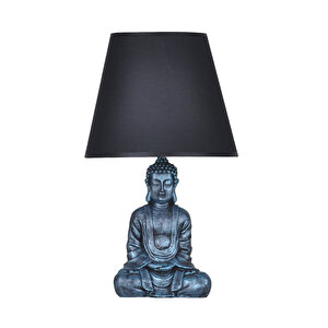 Modern Dizayn Buda Abajur Turkuaz Siyah