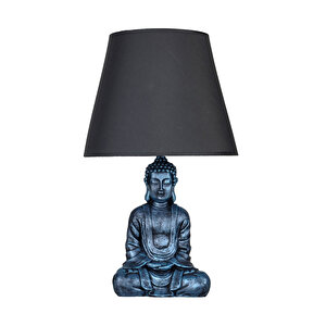 Modern Dizayn Buda Abajur Turkuaz Gri