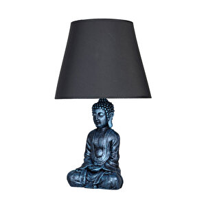 Modern Dizayn Buda Abajur Turkuaz Gri