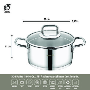 Diamond Strainer 8 Parça Süzgeçli Cam Kapaklı Çelik Tencere Seti