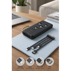 Torima Taşınabilir Batarya 20000 Mah Ledli 4 Çıkışlı Powerbank Trm-1021 Beyaz